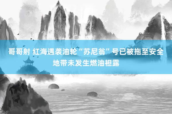 哥哥射 红海遇袭油轮“苏尼翁”号已被拖至安全地带未发生燃油袒露