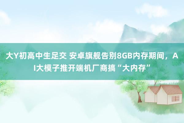 大Y初高中生足交 安卓旗舰告别8GB内存期间，AI大模子推开端机厂商搞“大内存”